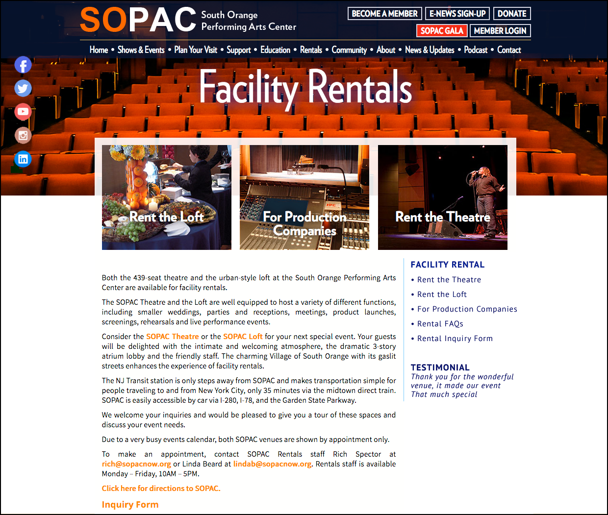 SOPAC-Facility Rentals